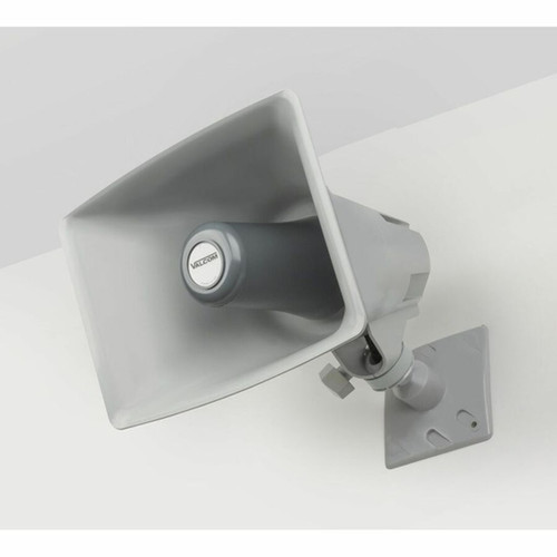 Valcom IP High-Efficiency Horn with Long Line Extender One-Way - 116 dB - Audible - Wall Mountable Ceiling Mountable Box - Gray VIP-130AL-GY-IC
