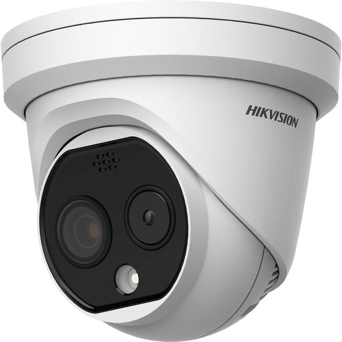 Hikvision HeatPro DS-2TD1228-2/QA Network Camera - Color - Turret - 49.21 ft (15 m) Infrared/Color Night Vision - H.265, H.264, MJPEG (Fleet Network)