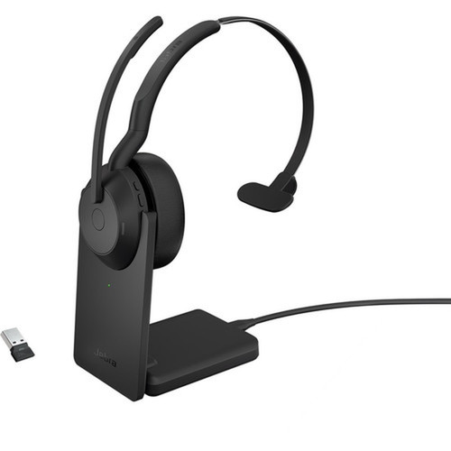 Jabra Evolve2 55 Headset - Mono - Wireless - Bluetooth - 984 ft - 20 Hz - 20 kHz - On-ear - Monaural - Supra-aural - MEMS Technology 25599-899-989-01