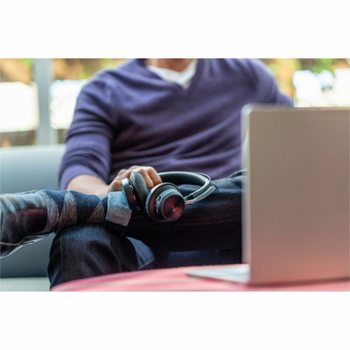 Poly Voyager Focus 2-M Microsoft Teams Certified With Charge Stand Headset - Microsoft Teams Certification - Google Assistant Siri - 77Y90AA
