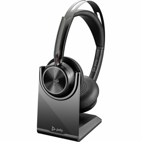 Poly Voyager Focus 2-M Microsoft Teams Certified With Charge Stand Headset - Microsoft Teams Certification - Google Assistant Siri - 77Y90AA