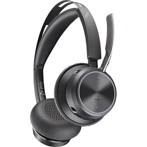 Poly Voyager Focus 2 USB-A Bluetooth Stereo Headset - Siri Google Assistant - Stereo - USB Type A - WiredWireless - Bluetooth - ft - 76U46AA