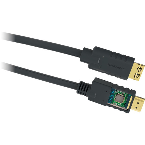 Kramer Active High Speed HDMI Cable With Ethernet - 25 ft HDMI A/V Cable for Audio/Video Device - First End: 1 x HDMI Type A Digital - (Fleet Network)