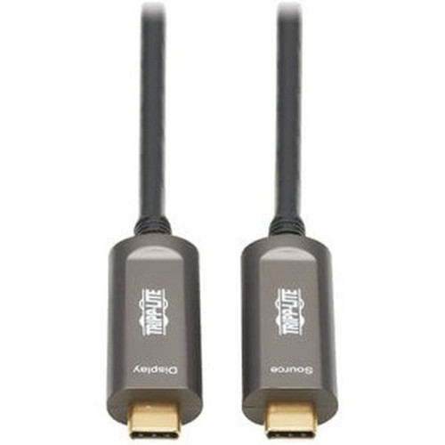 Tripp Lite by Eaton USB-C to USB-C Fiber Active Optical Cable MM Black 10 m 33 ft - 328 ft Fiber Optic Data Transfer Cable for U420F-10M-V