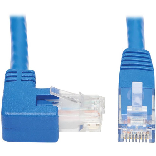 Tripp Lite by Eaton N204-020-BL-RA Right-Angle Cat6 Ethernet Cable - 20 ft., M/M, Blue - 20 ft Category 6 Network Cable for Network - (Fleet Network)