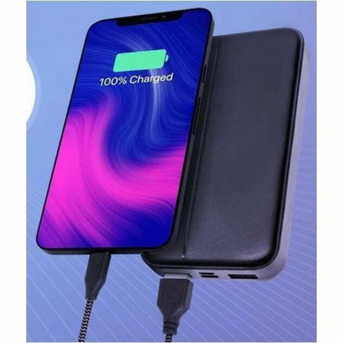 Helix 20000 mAh Power Bank - For Universal Mobile Device - 20000 mAh - 2 x USB - Black ETHPB20