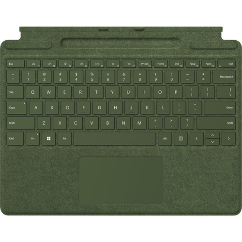 Microsoft Signature Keyboard/Cover Case Surface Pro 8, Surface Pro 9, Surface Pro X Tablet, Stylus - Forest Green - Alcantara Body - x (Fleet Network)