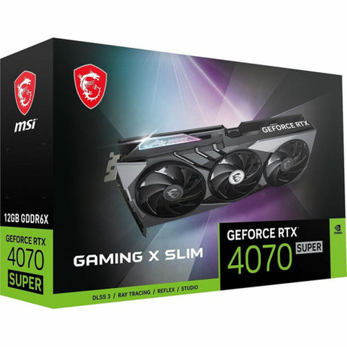 MSI NVIDIA GeForce RTX 4070 SUPER Graphic Card - 12 GB GDDR6X - 7680 x 4320 - 266 GHz Boost Clock - 192 bit Bus Width - PCI Express - G4070S12GXS