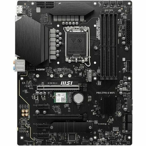 MSI PRO Z790-S WIFI Desktop Motherboard - Intel Z790 Chipset - Socket LGA-1700 - ATX - Pentium Gold Celeron Processor Supported - 192 PROZ790SWIFI