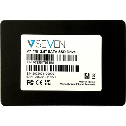 V7 V7SSD1TBS25U 1 TB Solid State Drive - 25 Internal - SATA SATA600 - TAA Compliant - Notebook Device Supported - 3 Year Warranty V7SSD1TBS25U