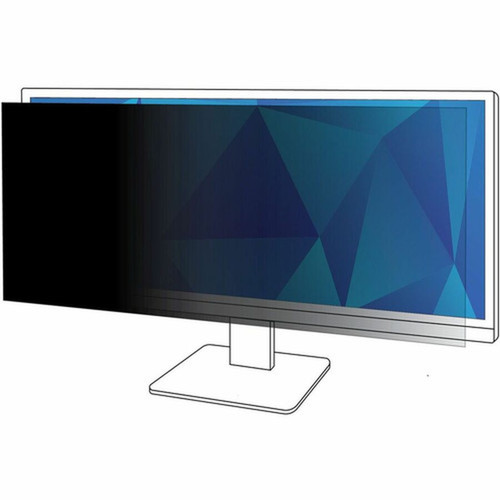 3M Privacy Filter Black Matte - For 38 Widescreen LCD Monitor - 219 - Scratch Resistant Fingerprint Resistant Dust Resistant - PF380W2B