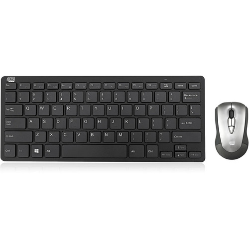 Adesso Air Mouse Mobile With Compact Keyboard - USB Scissors Wireless 2.40 GHz Keyboard - 78 Key - English (US) - USB Wireless Mouse - (Fleet Network)