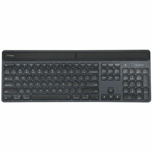 Targus Sustainable Energy Harvesting EcoSmart Keyboard - Wireless Connectivity - Bluetooth - 104 Key - NotebookTablet - PC Mac - AKB868US