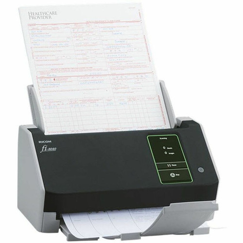 Ricoh fi-8040 ADFManual Feed Scanner - 600 dpi Optical - 24-bit Color - 8-bit Grayscale - 40 ppm Mono - 40 ppm Color - Duplex - PA03836-B005