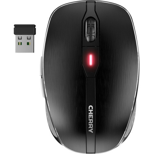 CHERRY MW 8C ADVANCED Rechargeable Wireless Mouse - Laser - Wireless - Bluetooth - 240 GHz - Rechargeable - Black - USB - 3000 dpi - JW-8100US