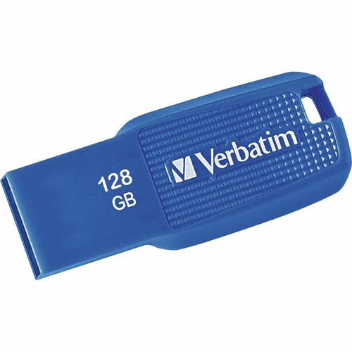 Verbatim 128GB Ergo USB 3.0 Flash Drive - Blue - 128 GB - USB 3.0 - Blue - Lifetime Warranty (Fleet Network)