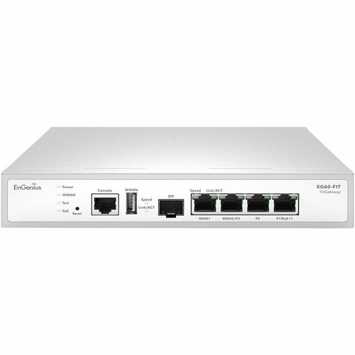 EnGenius FitXpress Gateway XG60-FIT - 4 Port - 10/100/1000Base-T, 1000Base-X - Gigabit Ethernet - 384 MB/s Firewall Throughput - DES, (Fleet Network)