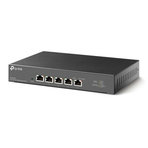TP-Link 10G Multi-Gigabit Unmanaged Switch - 5 Ports - 2 Layer Supported - 2140 W Power Consumption - Twisted Pair - Desktop Wall - TL-SX105