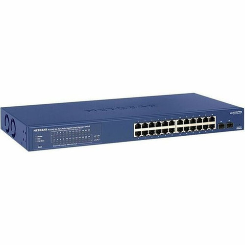 Netgear Smart GS724TP Ethernet Switch - 24 Ports - Manageable - Gigabit Ethernet - 101001000Base-T 1000Base-X - 4 Layer Supported - GS724TP-300NAS