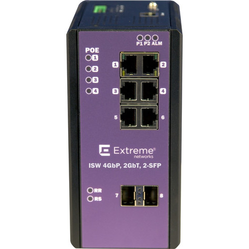 Extreme Networks ISW 4GBP, 2GBT, 2-SFP Ethernet Switch - 6 Ports - Manageable - 10/100/1000Base-T - 2 Layer Supported - Modular - - (Fleet Network)