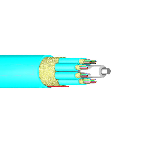 OM3 Multimode 50 Micron 3mm Indoor Micro-Distribution - OFNP Plenum Fiber Bulk Cable (per meter) - 12-strand