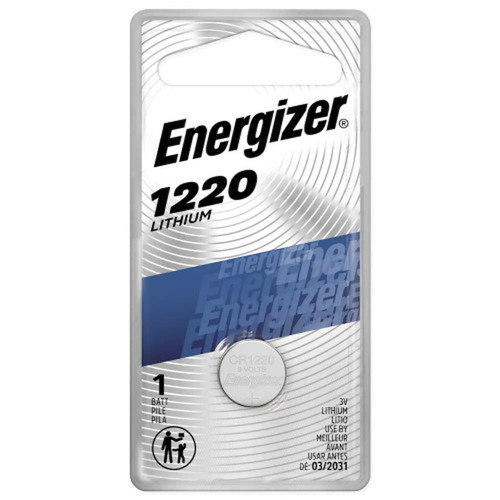 Energizer Coin Cell Battery 3V Size CR1220 Lithium 1 per pack