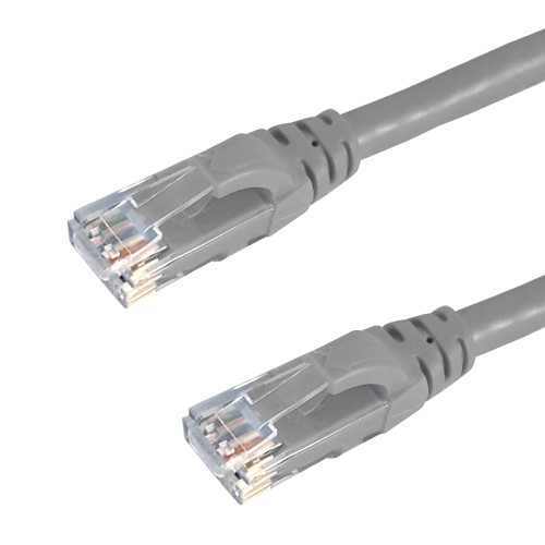 10ft RJ45 Cat6 600MHz UTP - Molded Boot Patch Cable CMR/FT4 - Grey