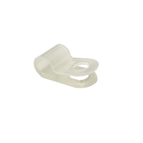 P Cable Clip, Screw-Mount (100 pack) - 5mm - White