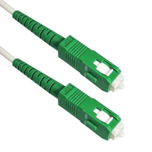 Singlemode Simplex SC/APC to SC/APC G657B3 - Fiber Optic Patch Cable - 3mm Jacket - OFNR Indoor/Outdoor - 7m - White