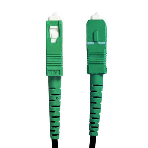 Singlemode Simplex SCAPC to SCAPC G657B3 - Fiber Optic Patch Cable - 3mm Jacket - OFNR IndoorOutdoor - 1m - Black