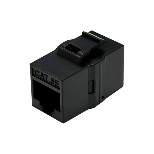 Cat5e RJ45 Female to Female Keystone Coupler - Black