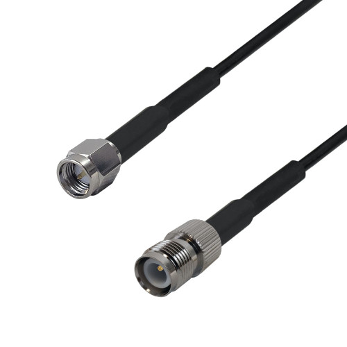 Premium  Cables Brand RF-195 SMA Male to TNC-RP (Reverse Polarity) Female Cable - 6 inch