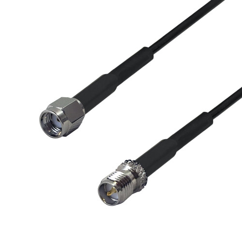 Premium  Cables Brand RF-195 SMA-RP (Reverse Polarity) Male to SMA-RP (Reverse Polarity) Female Cable - 6 inch