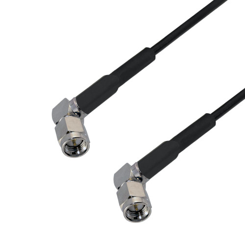 Premium  Cables Brand RF-195 SMA (Right Angle) Male to SMA (Right Angle) Male Cable - 6 inch