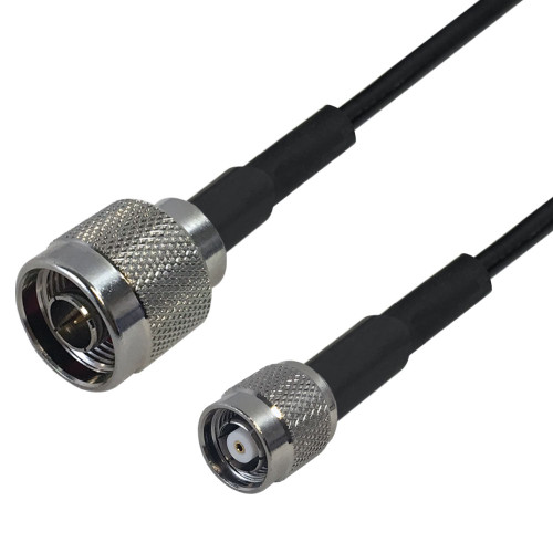 Premium  Cables Brand RF-240 N-Type Male to TNC-RP (Reverse Polarity) Male Cable - 1ft