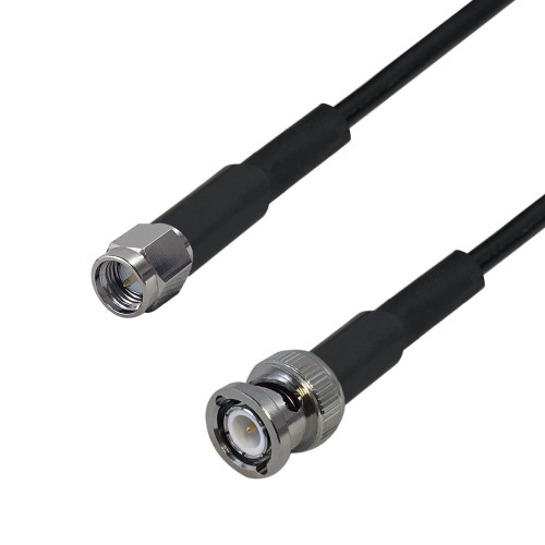 Premium  Cables Brand RF-240 SMA Male to BNC Male Cable - 1ft