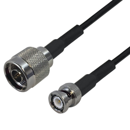 Premium  Cables Times Microwave LMR-240 Ultra Flex N-Type Male to BNC Male Cable - 1ft