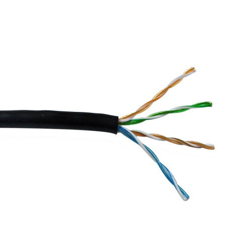 500ft 4 Pair CAT6A 10Gig UTP Stranded 28AWG Ultra-Thin Bulk Cable FT4 - Black