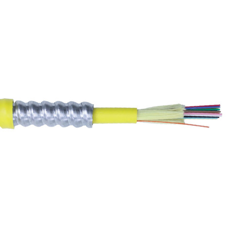 OS2 Singlemode 9 Micron Armored (Corning SMF-28 Ultra) - OFCP Plenum Fiber Bulk Cable (per meter) - 6-strand