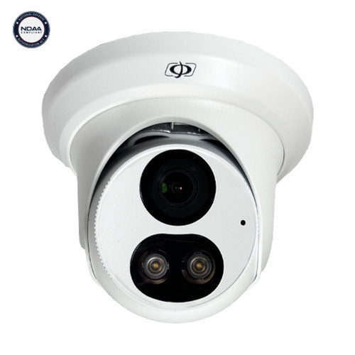 5MP Turret IP Camera - Fixed Lens - AI - WDR - Color Night Vision - Microphone - IP67 Rated - 28mm Lens - White