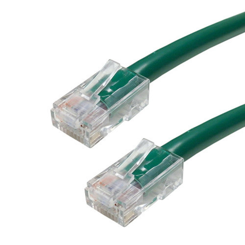 No Boot Custom RJ45 CAT5E 350MHz Assembled Patch Cable - Green - 8ft