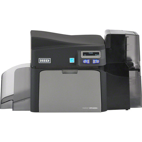 Fargo DTC4250e Single Sided Desktop Dye Sublimation/Thermal Transfer Printer - Color - Card Print - Ethernet - USB - LCD Display - 6 - (Fleet Network)