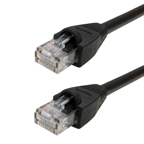 Regular Boot Custom RJ45 CAT5E 350MHz Assembled Patch Cable - Black - 8 inch
