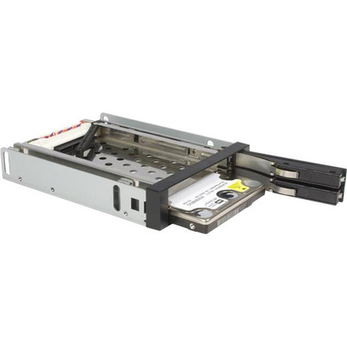 StarTechcom_2_Drive_25in_Trayless_Hot_Swap_SATA_Mobile_Rack_Backplane_-_Storage_bay_adapter_-_black_-_2_x_25_-_Internal_-_Internal_HSB220SAT25B