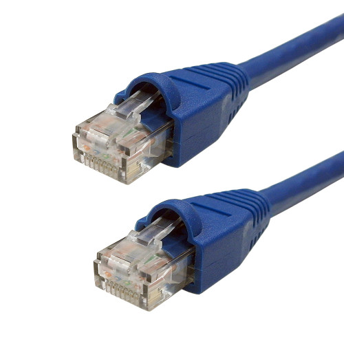 Regular Boot Custom RJ45 Cat6 550MHz Assembled Patch Cable - Blue - 11ft