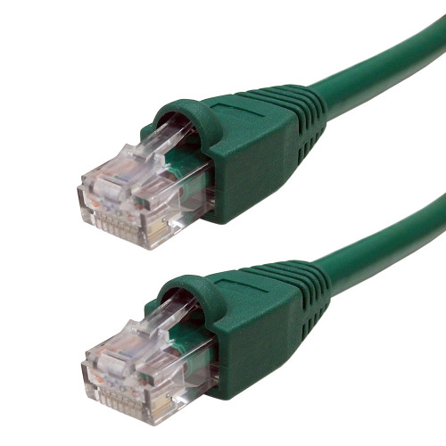 Regular Boot Custom RJ45 CAT5E 350MHz Assembled Patch Cable - Green - 25ft