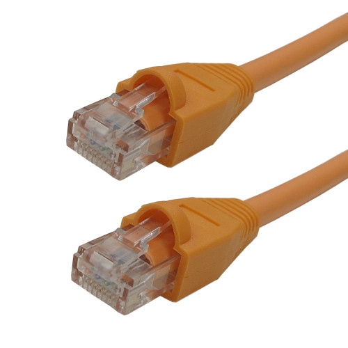 Regular Boot Custom RJ45 CAT5E 350MHz Assembled Patch Cable - Orange - 10ft