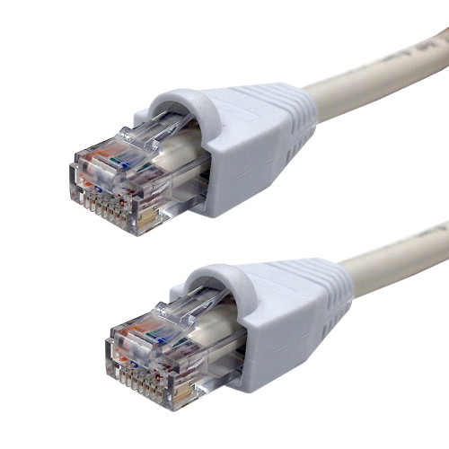 Regular Boot Custom RJ45 CAT5E 350MHz Assembled Patch Cable - White - 23ft