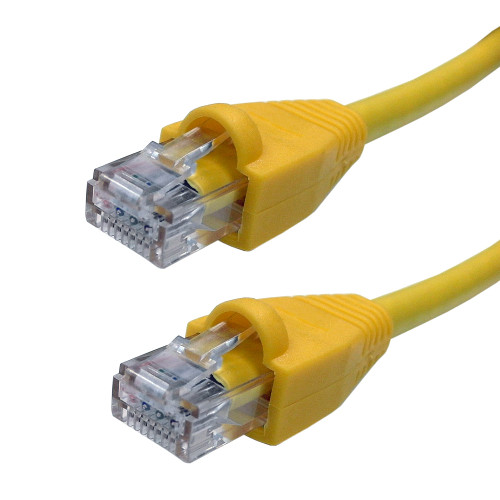 Regular Boot Custom RJ45 CAT5E 350MHz Assembled Patch Cable - Yellow - 16ft