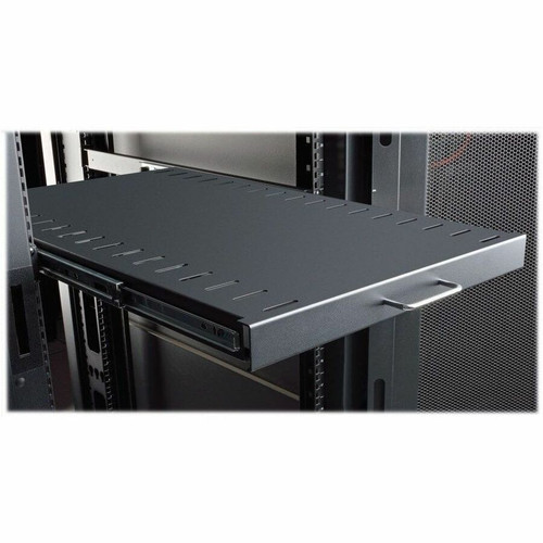 APC by Schneider Electric SRSHELF4PSL SmartRack Rack Shelf - Black Cold-Rolled Steel - 50 lb Load Capacity - 4-Post Mount